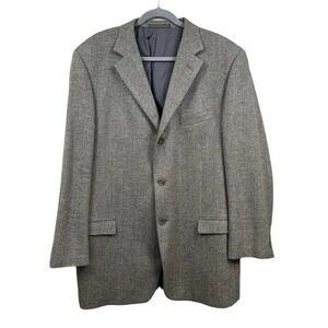Ermenegildo Zegna‎ Wool Sport Coat Blazer Jacket Men Double Vented Houndstooth